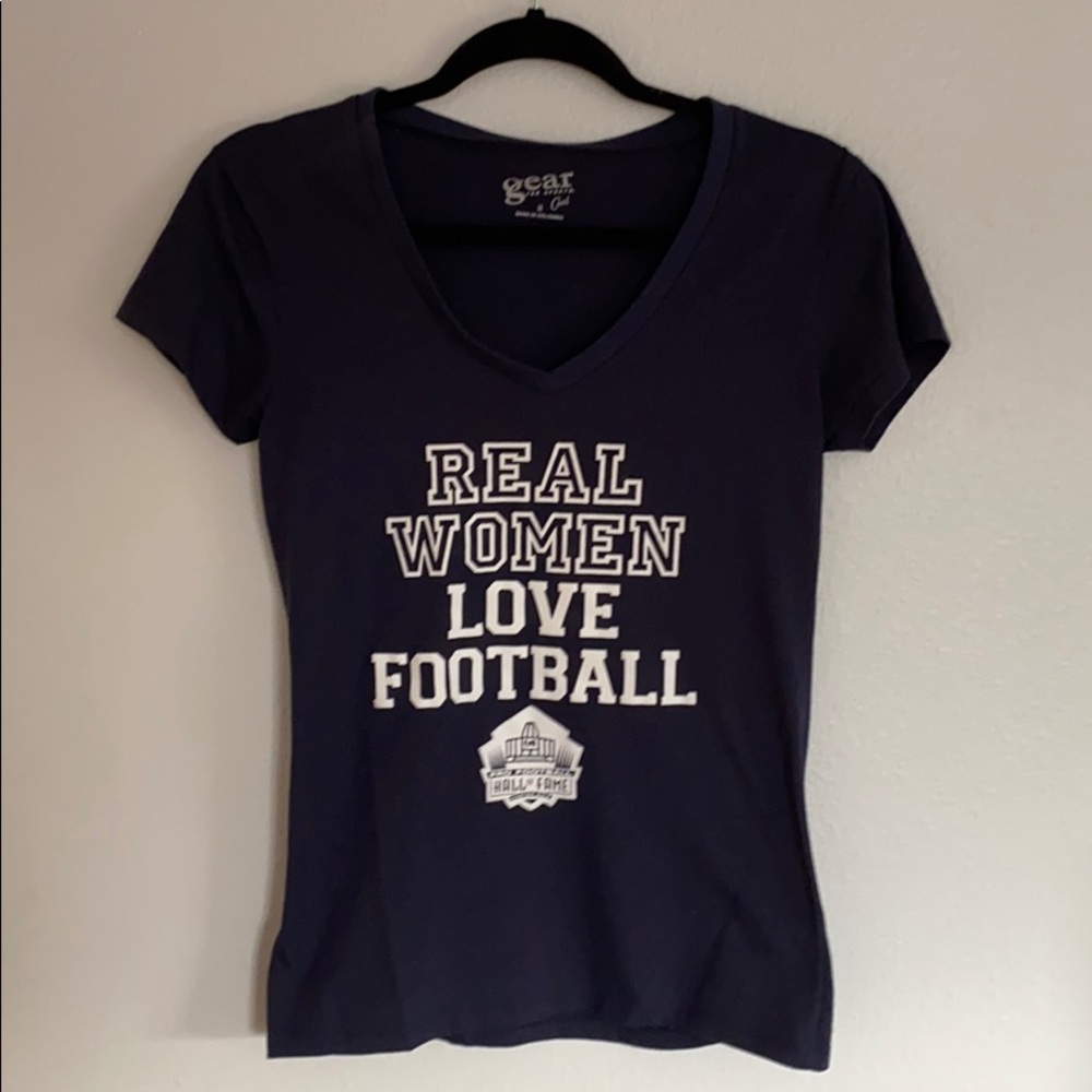 Navy football v neck